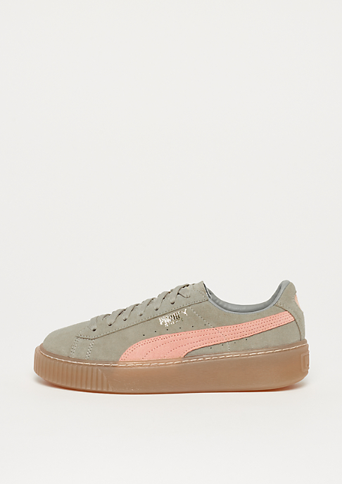 puma suede platform bambino oro