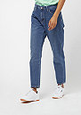 Domino blue dark stone washed
