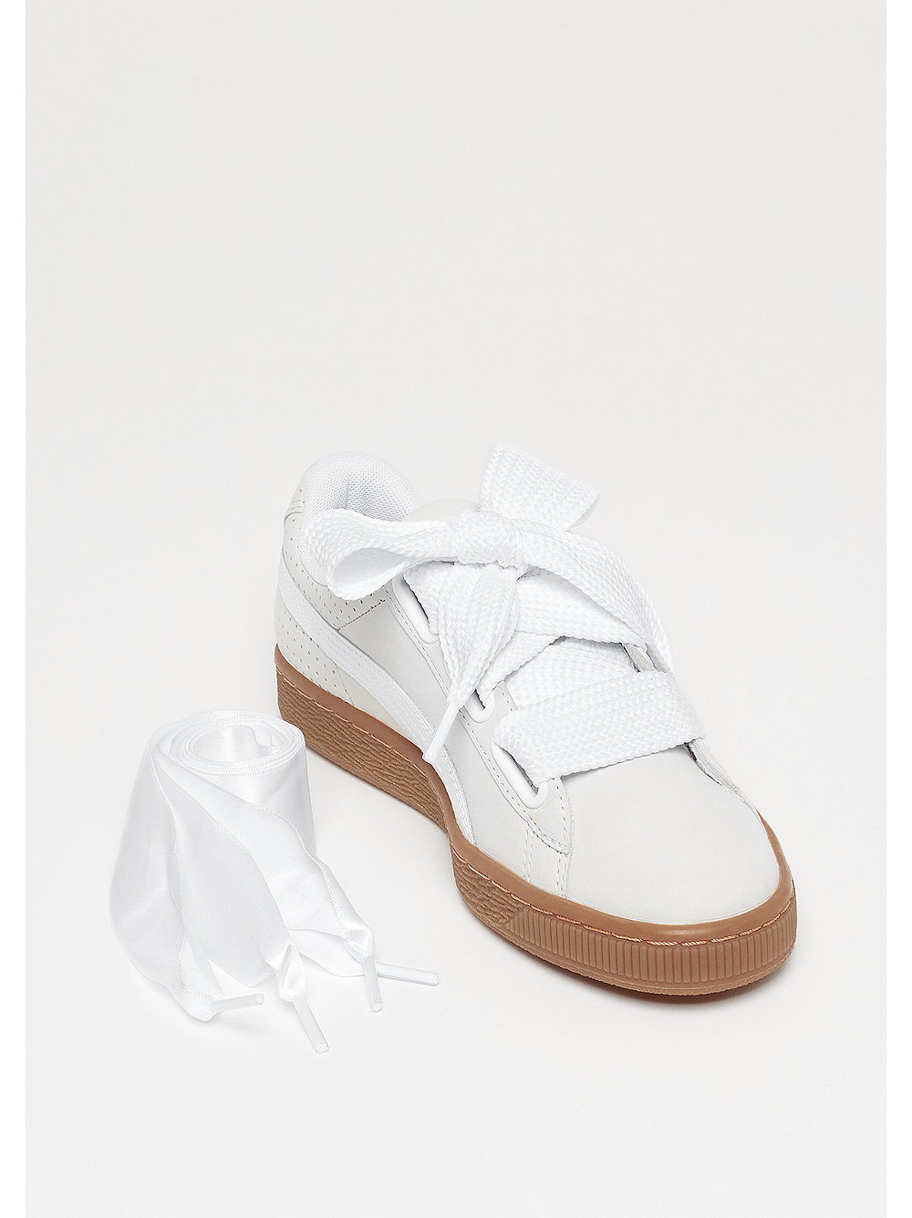 puma basket heart perf gum puma basket heart perf gum