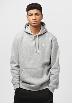 NIKE Hooded-Sweatshirt PO FLC Club dark grey heather/dark grey heather/white 