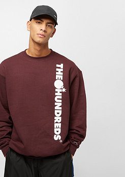 The Hundreds Bar None Crewneck maroon 