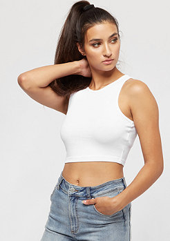 Urban Classics Ladies Rib Cropped Top white 