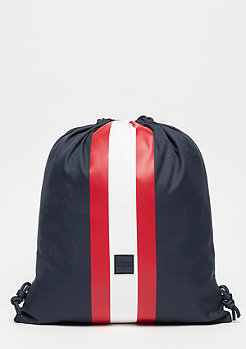 Urban Classics Gym Bag with Stripes navy/firered/white 