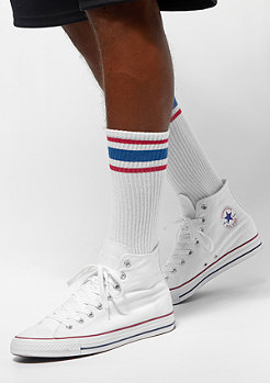 Urban Classics Long Stripe Socks 2-Pack white/firered/brightblue 