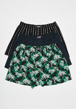 SNIPES 3er Boxed Cuffed pinstripe/palm/navy 