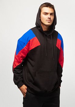 Urban Classics Oversize 3-Tone black/brightblue/fire red 