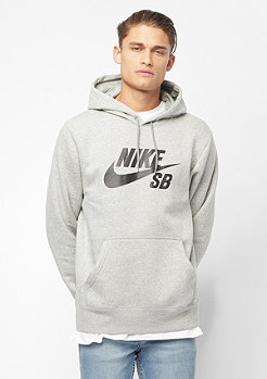 NIKE SB ICON HOODIE PO ESSNL dk grey heather/black 
