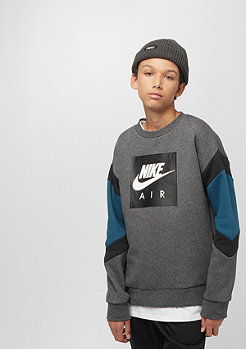 NIKE Junior Boys Air Crew charcoal heathr/blue force/black 