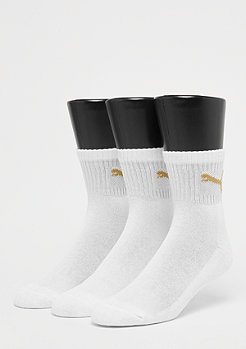 Puma Short Crew 3P white/gold 