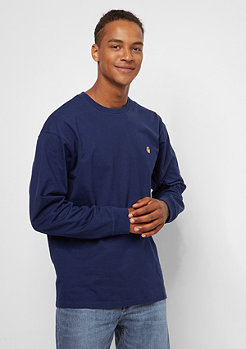 Carhartt WIP L/S Chase dark grey heather/gold 