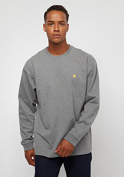 Carhartt WIP L/S Chase dark grey heather /gold 