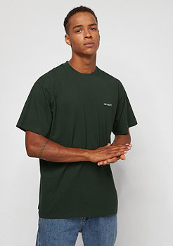 Carhartt WIP S/S Script Embroidery loden/white 