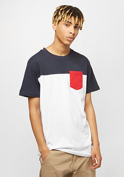 Urban Classics 3-Tone Pocket white/navy/firered 
