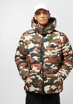 Urban Classics Hooded Camo Puffer rusty camo 