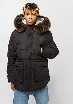 Urban Classics Hooded Faux Fur black 