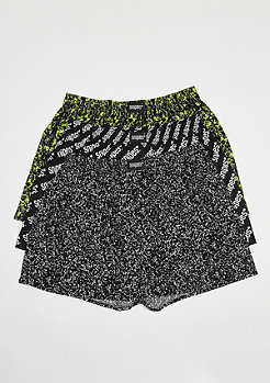 SNIPES 3er Boxer Cuffed splatter, lime print, black snipes rapport 