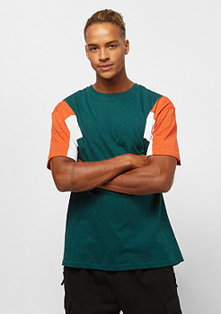 Urban Classics 3-Tone Tee jasper/rust/orange 