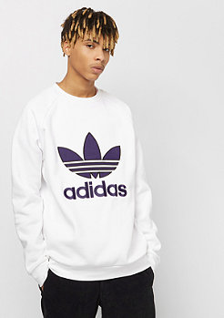adidas Applique Trefoil Crew white 