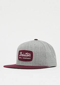 Brixton Jolt Snap heather grey/burgundy 
