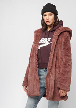 Urban Classics Hooded Teddy Coat darkrose 
