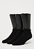 Unisex Invisible Socks 3-Pack black
