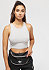 Ladies Rib Cropped Top grey