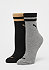 Short Sock Lurex 2P black/gold