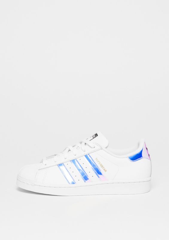 adidas superstar white metallic silver