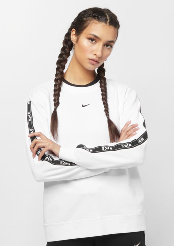 nike crew logo tape sweatshirt